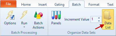 Figure T9.2  Selecting the Data List Command