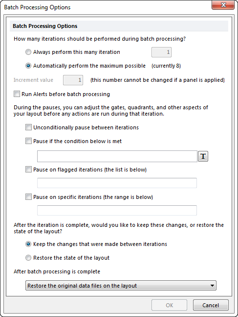 Figure 20.31  Batch Processing Options Dialog