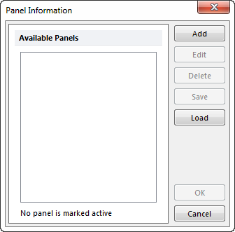 Figure 21.1  Panel Information Dialog