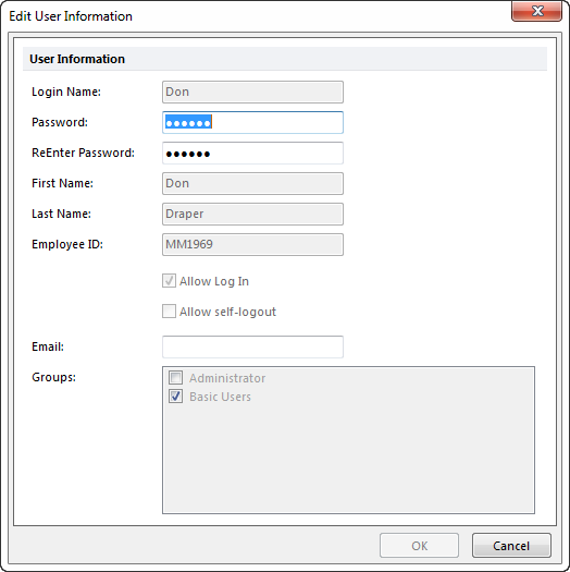 Figure 32.6  Change Current User Password
