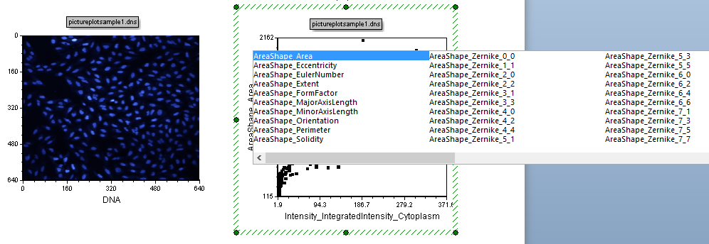 Figure T28.2  Selecting a New Parameter on a 2d Plot.
