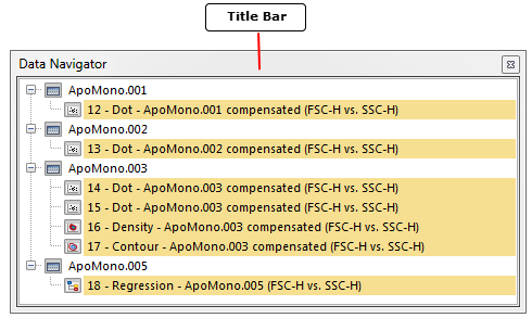 Figure 4.17  Title Bar of Floating Window