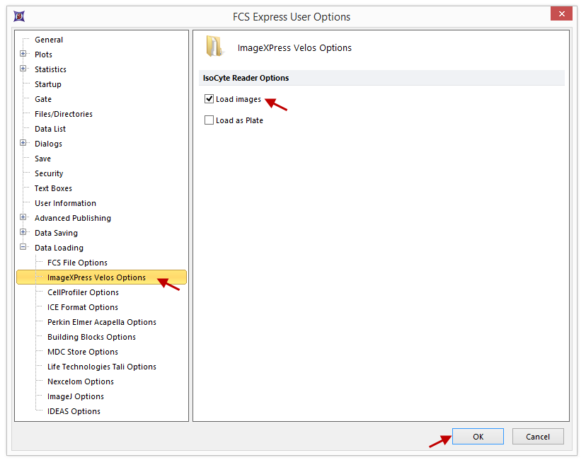 Figure T28.54 Correct Settings for Data Loading