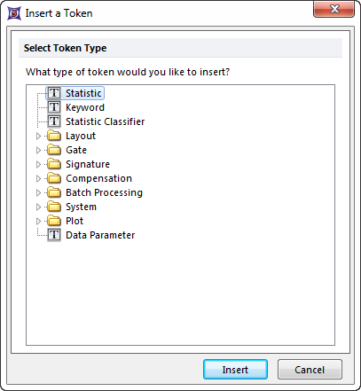 Figure 19.1  Insert a Token dialog