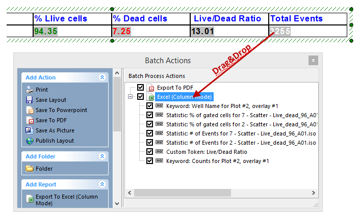 Figure T28.79  Drag and Drop Onto the Batch Actions List
