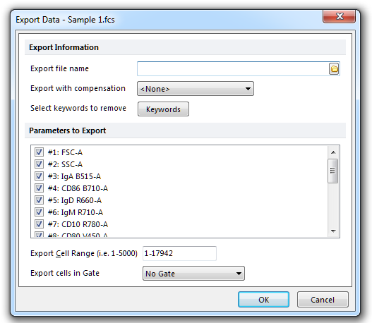Figure 17.4  Export Data dialog