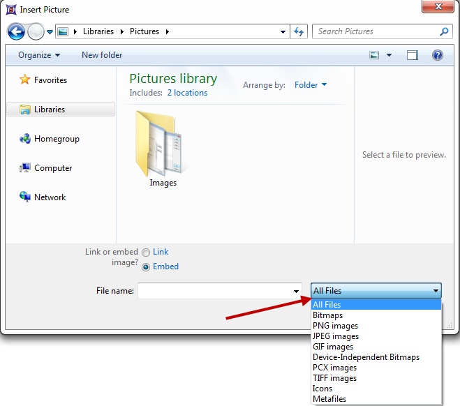 Figure 5.1  Insert Picture Dialog