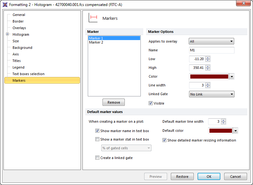 Figure 8.69  Formatting Markers Dialog