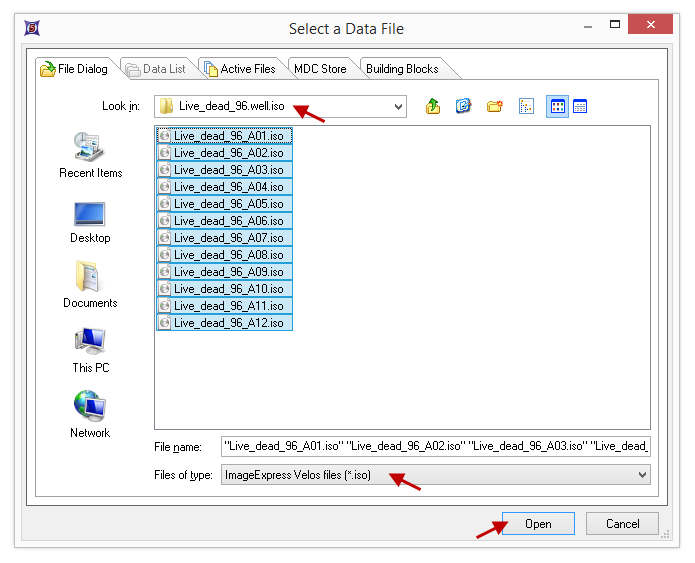 Figure T28.57  Selecting the Data Files to Import