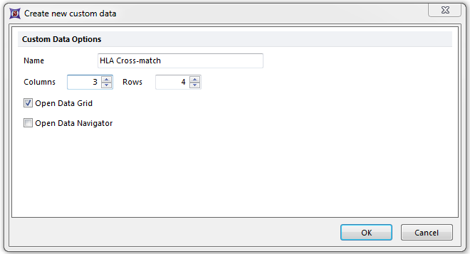 Figure T15.5  Create New Custom Data Dialog