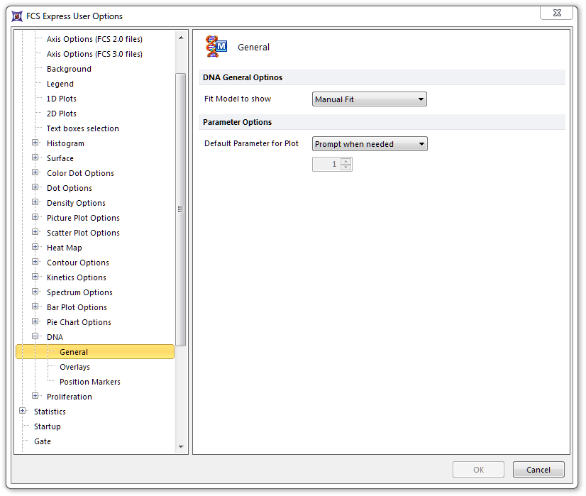 Figure 8.11  DNA General Options