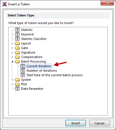 Figure 20.10  Insert a Current Iteration Token
