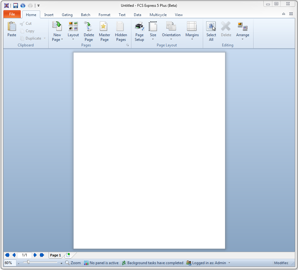 Figure 3.3 Blank layout