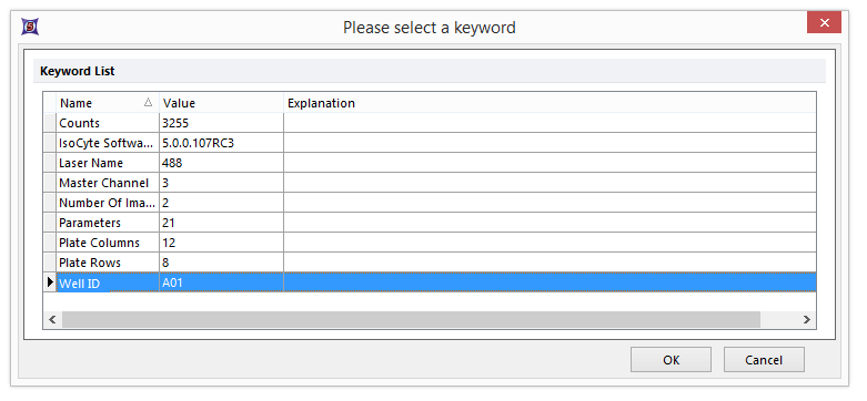 Figure T28.72  Selecting a Token To Display Well Name in the Summary Data Table