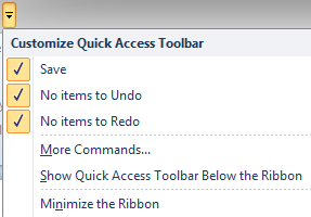 Figure 3.9  Customize Menu