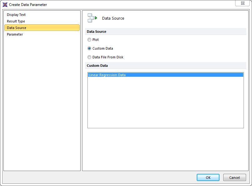 Figure 11.52  Create Data Parameter -- Data Source