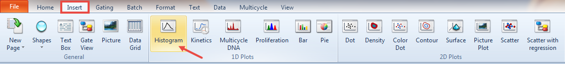 Figure T2.4  Insert Histogram Command