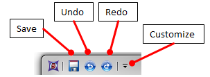 Figure 3.8  Quick Access Toolbar Icons