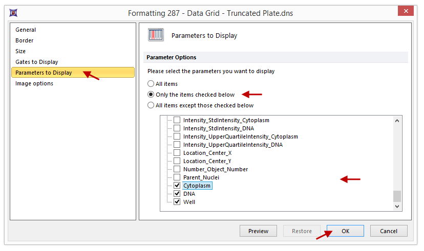 Figure T28.47 Configuring Parameters to Display