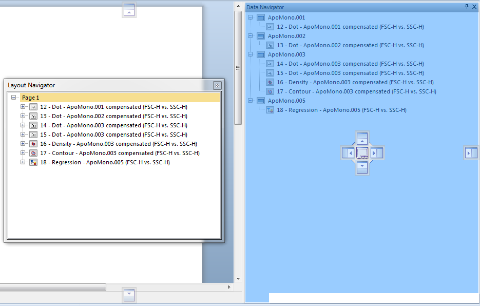 Figure 4.21  Docking the Layout Navigator inside the Data Navigator