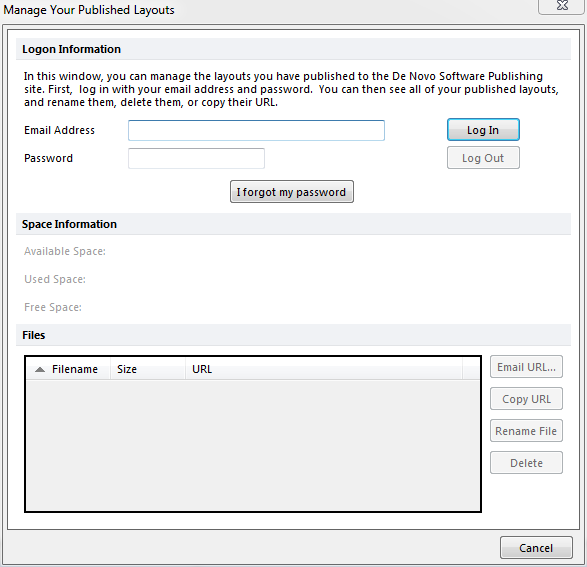 Figure 35.5  Managing Published Layouts