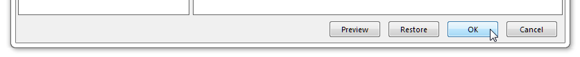 Figure 45.  Clicking OK in the Formatting dialog.