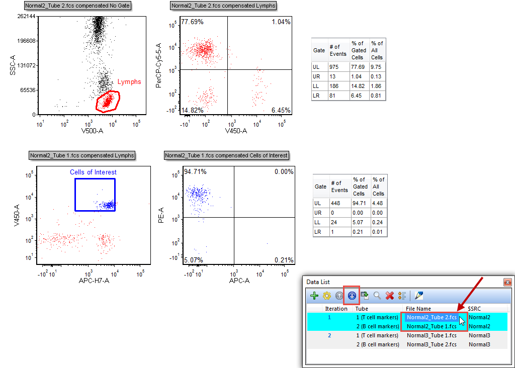 Figure T10.38 - Incorrect Order Of Tubes Within the Data List.  Notice How Tube 2 is Ahead of Tube 1.
