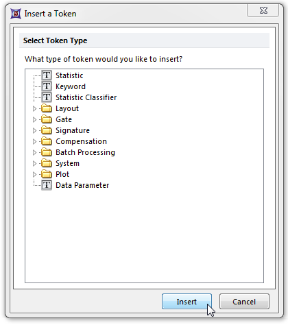 Figure T15.11  Insert a Token Dialog