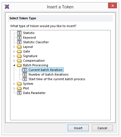 Figure T18.32b - The insert Token dialog