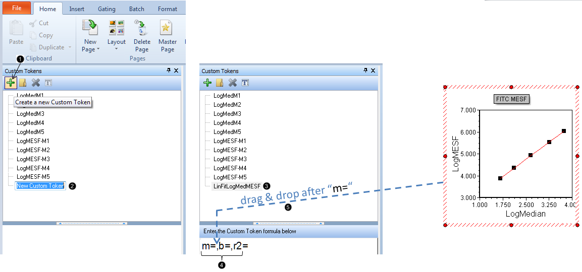 Figure T27.10  Creating the Linear Regression Fit Custom Token