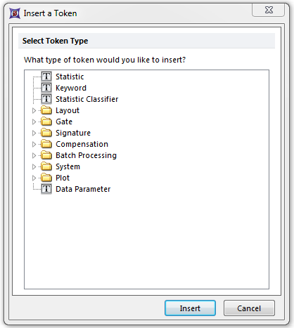 Figure T22.14  Insert a Token Dialog