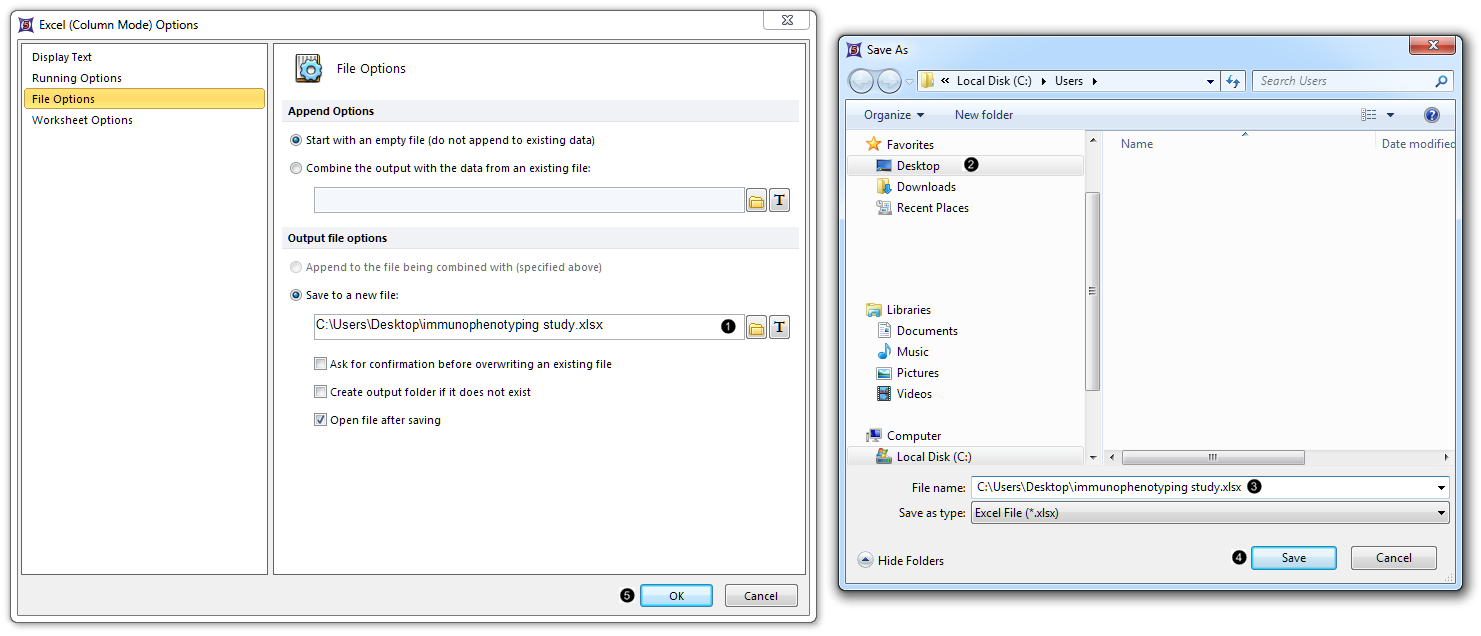 Figure T29.40  Adding an Excel (Column Mode) report to Batch Process Actions