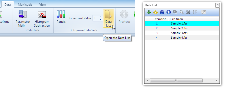 Figure T29.46  Opening the Data List