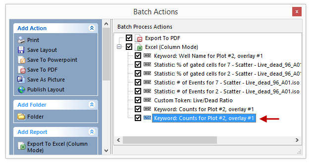 FIgure T28.80 The just added Batch Action is blue highlight