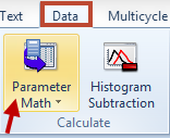 Figure T21.1  Selecting the Parameter Math Sequence Setup Command