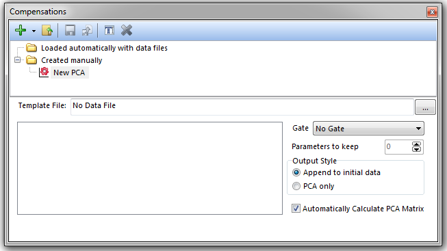 Figure 16.23 The PCA dialog in the Compensations window