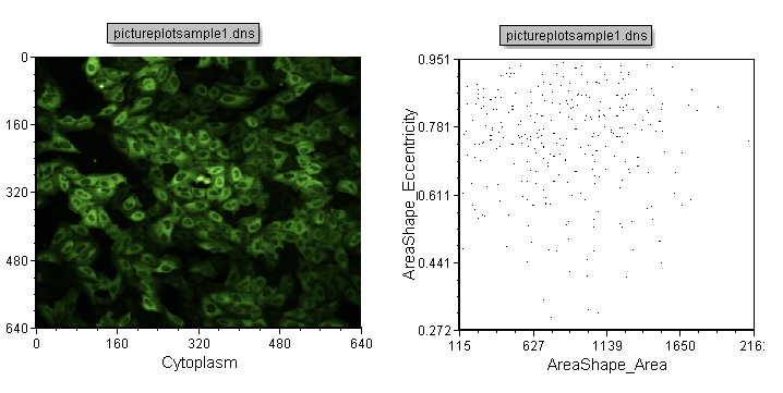Figure T26.9  Arrangement of the Picture Plot and Color Dot Plot on the Layout
