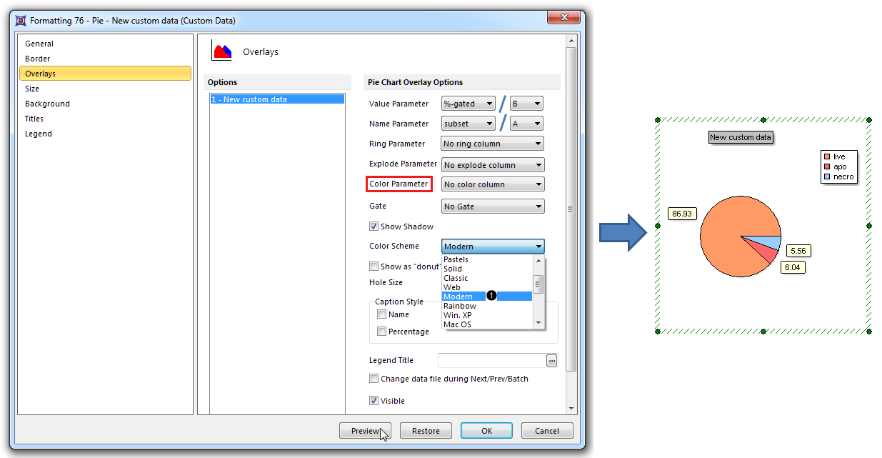 Figure 19.  Changing the Color Scheme