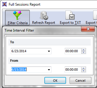 Figure 32.33 Choosing the date and time Filter Criteria