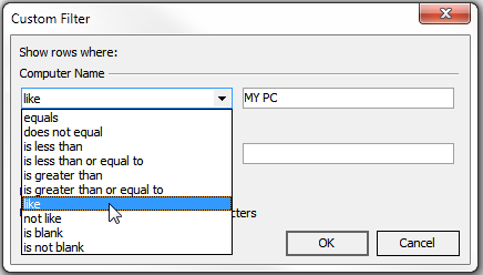 Figure 32.31 Choosing a custom classification for reports