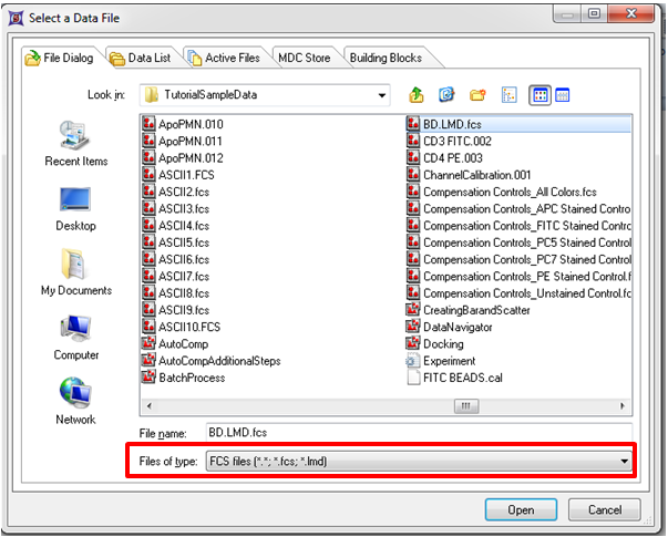 Figure T19.1  Select a Data File Dialog