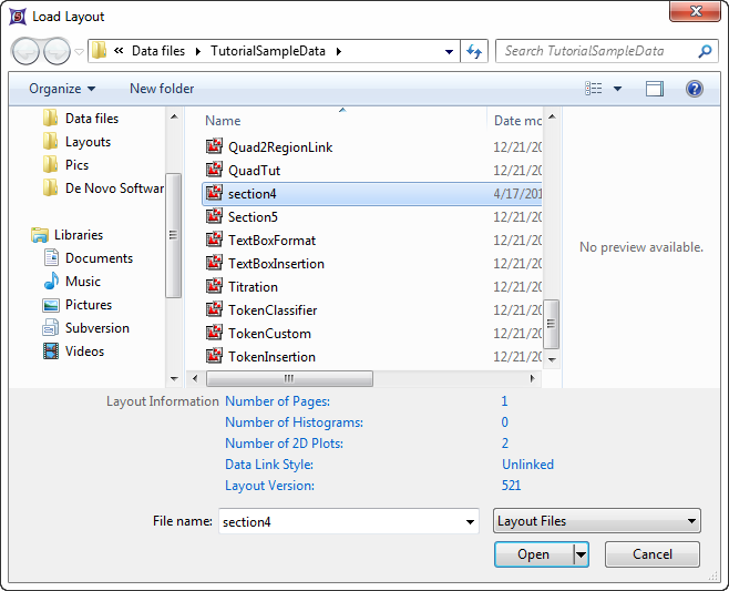 Figure T3.2  Load Layout Dialog