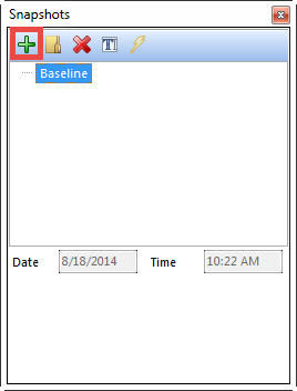 Figure 2 - Baseline Snapshot with a Timestamp