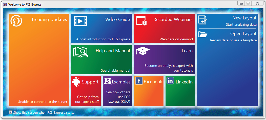 Figure 3.2  Startup Screen