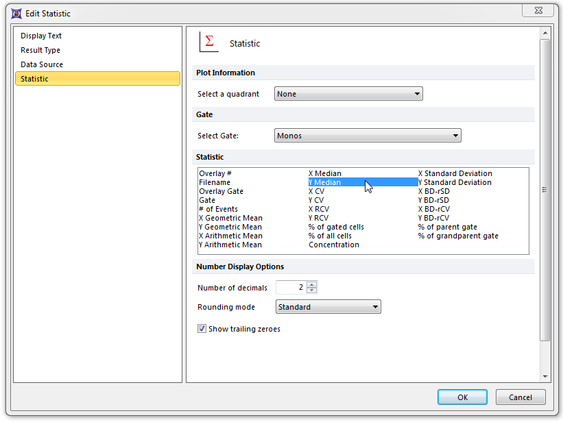 Figure T17.10  Create Statistic Dialog -- Statistic Category