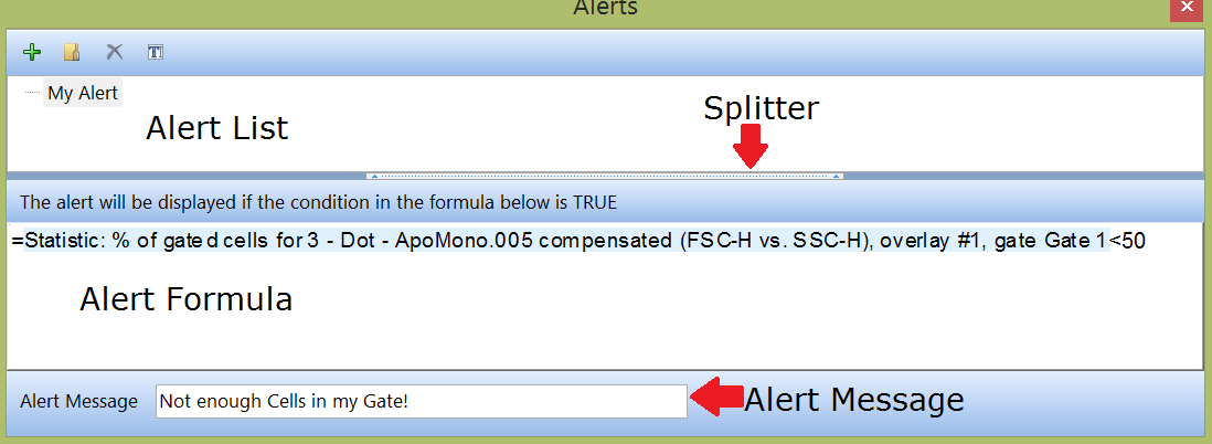 Figure 23.1  Docked Alert Window