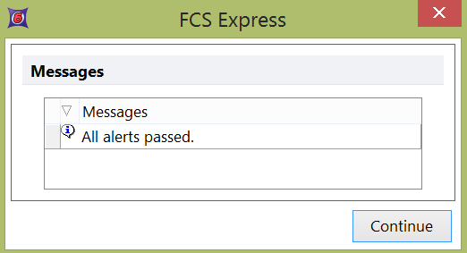 Figure 23.3  All Alerts Passed Message