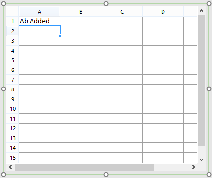 Figure T17.3 - Populating cell A1 of spreadsheet