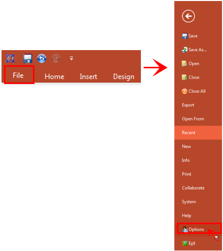 Figure T30.1  Accessing Preferences from the Application Button