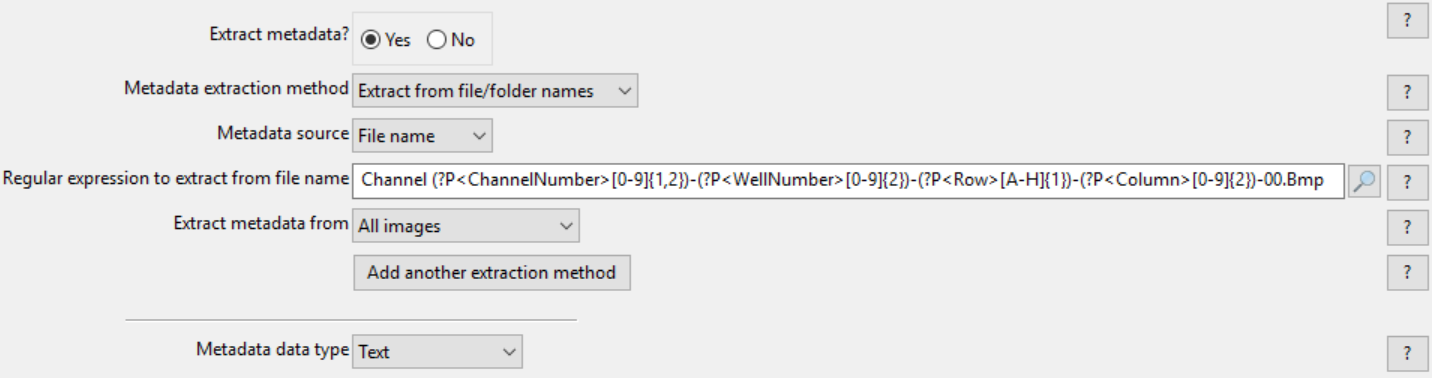 Figure T24.2  Setting up a Regular Expression in the LoadImages Module for a 96 Well Plate Experiment